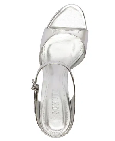 Schutz Lyra Ankle Strap Sandal In Silver