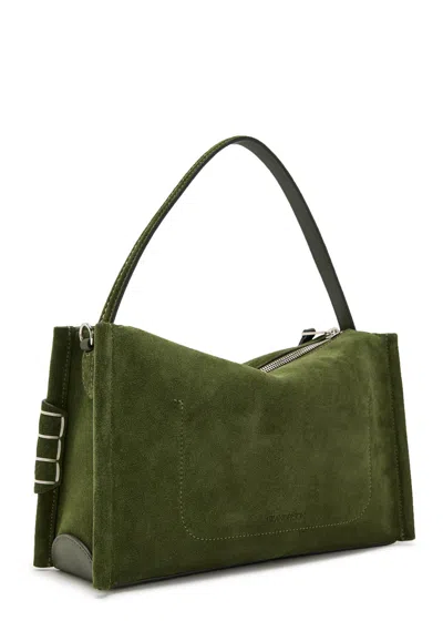 Jw Anderson W Anderson Womens Khaki Loafer Suede Shoulder Bag In Green