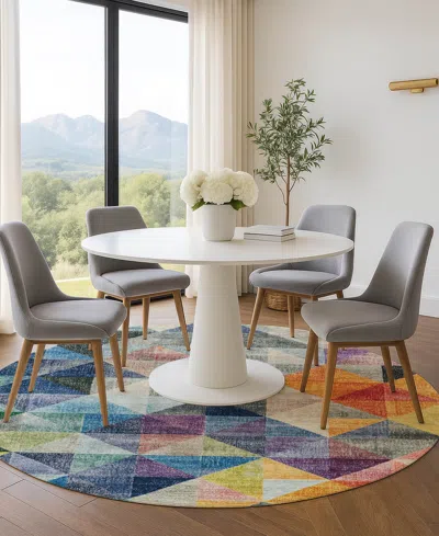 Addison Mayfield Amf2006 8'x8' Round In Multi