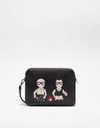 DOLCE & GABBANA HANDHELD POUCH WITH PATCHES OF DESIGNERS,BM1253AB37080999