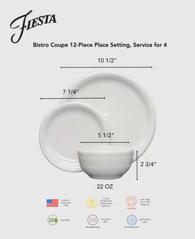 Fiesta Lavender Fields Bistro Coupe 12-pc. Dinnerware Set, Service For 4 In Multi