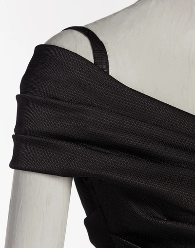 Shop Dolce & Gabbana Draped Tube Dress In Black