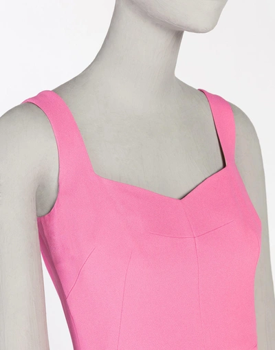 Shop Dolce & Gabbana Sleeveless Cady Dress In Pink