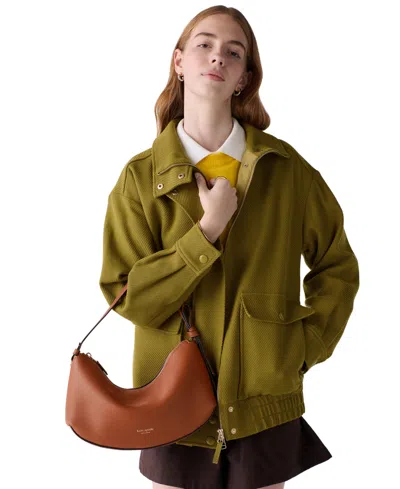 Kate Spade Loop Medium Pebbled Leather Shoulder Bag In Brown