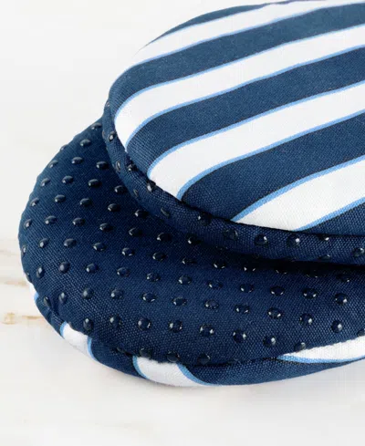 Kate Spade Botanical Stripe Mini Oven Mitt, 2-pack In Blue