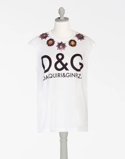 Dolce & Gabbana T-shirt With Print  In White