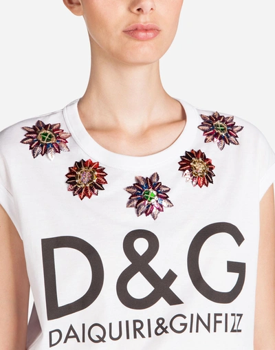 Shop Dolce & Gabbana T-shirt With Print  In White