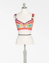 Dolce & Gabbana Carretto-print Cropped Top In Mambo Print