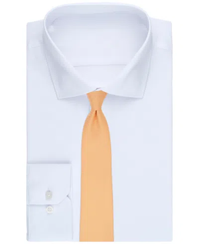 Perry Ellis Men's Classic Solid Pattern Tie In Orange