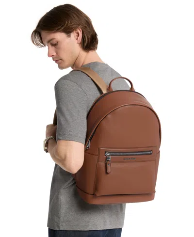 Michael Kors Jet Set Pebbled Leather Backpack In Red