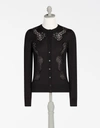 DOLCE & GABBANA CARDIGAN WITH LACE INSERTS,FQC09KF78AIN0000