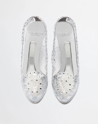 Dolce & Gabbana Dolce And Gabbana Silver Crystal Cinderella Pumps