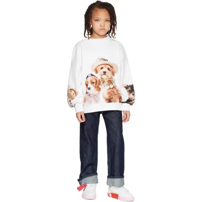 Off-white Kids White Vulcanized Low Leather Sneakers In White