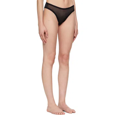Fruity Booty Black Moss Briefs In Black
