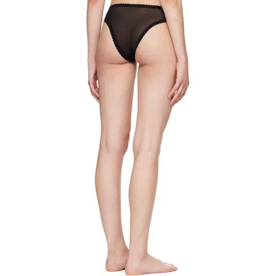 Fruity Booty Black Moss Briefs In Black