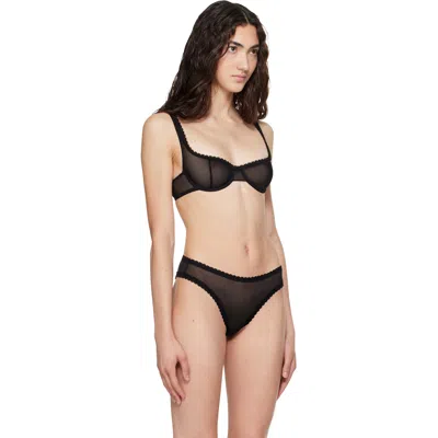 Fruity Booty Black Moss Bra In Black