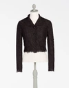 DOLCE & GABBANA SHORT SINGLE BREASTED JACKET IN LACE,F28Q5THLMCKN0000