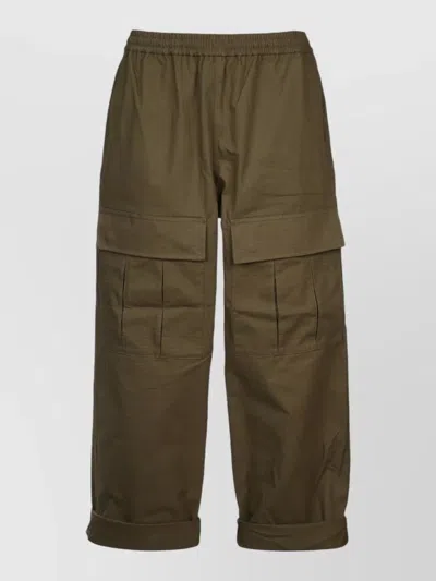 Acne Studios Shorts Multiple Pockets Rolled Cuffs Design In Green