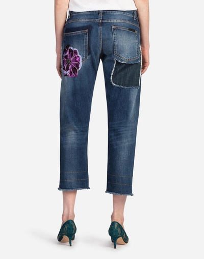 Shop Dolce & Gabbana Jeans With Applique In Blue