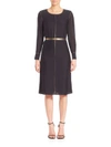 ELIZABETH AND JAMES Annabelle Long Sleeve Silk Blend Dress