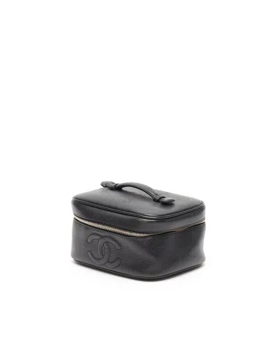 Chanel Cc Vanity Case Bag In Black