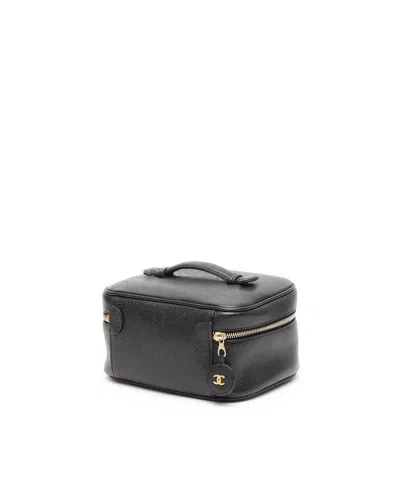 Chanel Cc Vanity Case Bag In Black