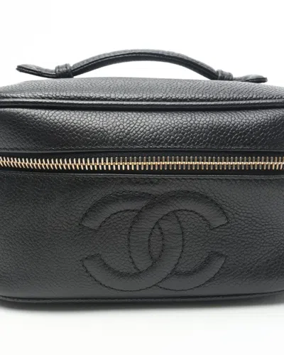 Chanel Cc Vanity Case Bag In Black
