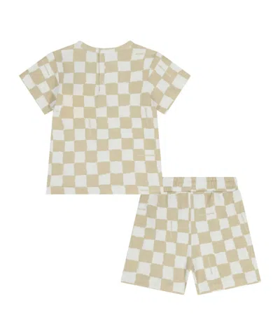 Marc Jacobs Checkerboard Label-patch Tracksuit Set In Brown