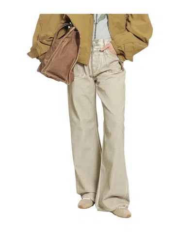 Acne Studios Belt Loop Jeans In Brown