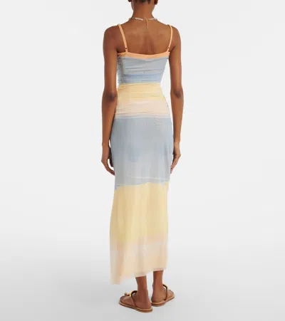 Sir Printed Mesh Maxi Skirt In Multi