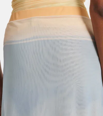 Sir Printed Mesh Maxi Skirt In Multi