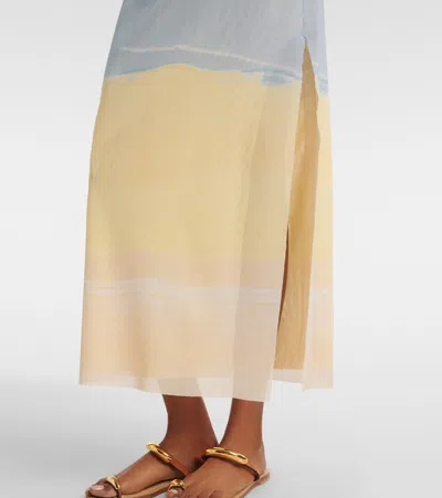 Sir Printed Mesh Maxi Skirt In Multi