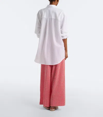 Montce Gingham Wide-leg Pants In Red