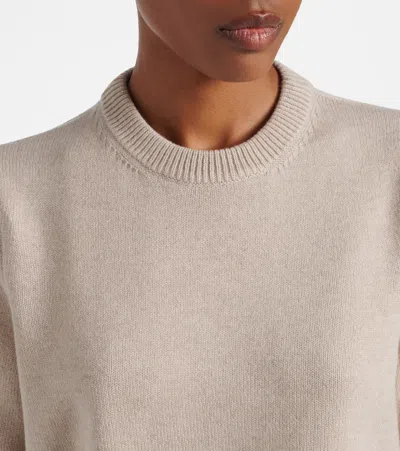 Alaïa Cashmere And Wool Turtleneck Pullover In Neutral