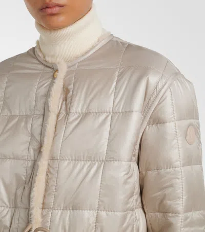 Moncler Tipule Quilted Reversible Down Jacket In Neutral