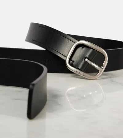 Loewe Leather Belt In Black
