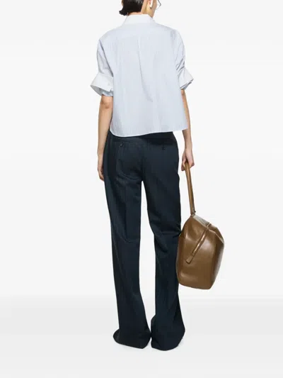 Acne Studios Pinstriped-pattern Button-down Shirt In Blue