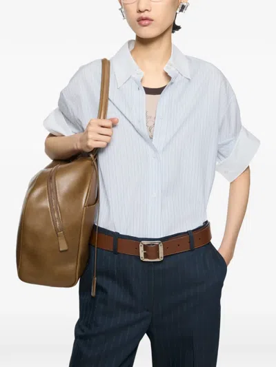 Acne Studios Pinstriped-pattern Button-down Shirt In Blue