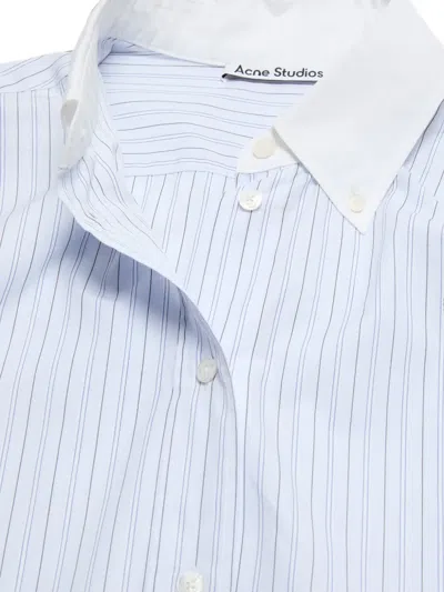 Acne Studios Pinstriped-pattern Button-down Shirt In Blue
