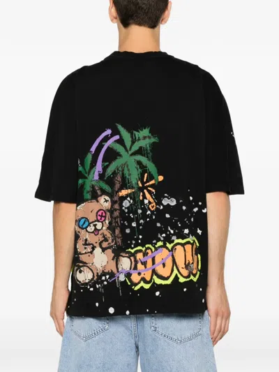 Barrow Graphic-print Paint-splatter T-shirt In Multi