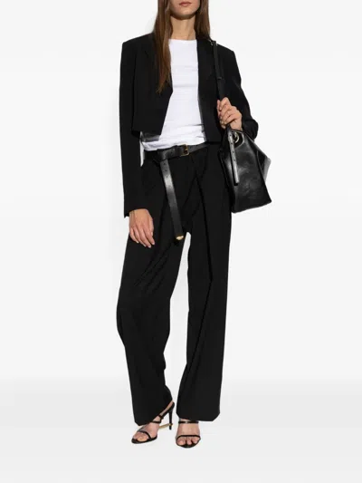 Dsquared2 Cropped Wool Jacket In Black