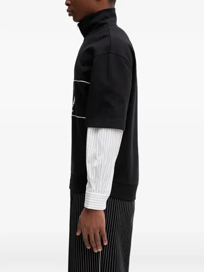 Fred Perry Half-zip Sweatshirt In Black