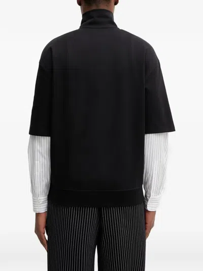 Fred Perry Half-zip Sweatshirt In Black