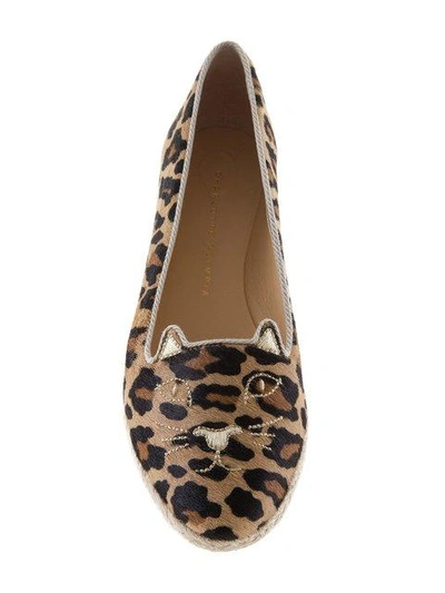 Shop Charlotte Olympia Animal Print Slippers