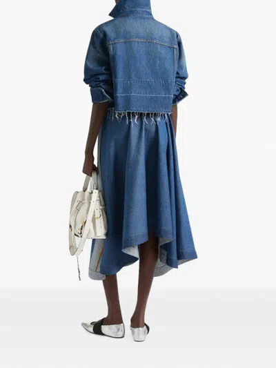 Givenchy Cropped Denim Jacket In Blue