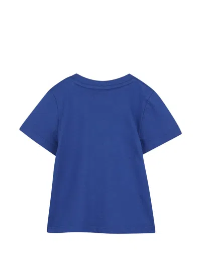 Givenchy Logo-embroidered Shoulder-button T-shirt In Blue