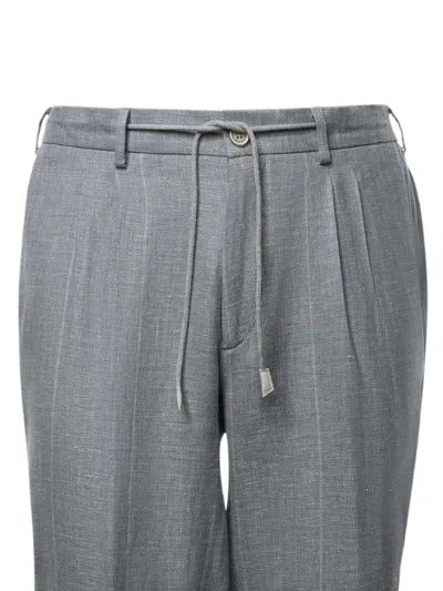 Eleventy Check-pattern Single-breasted Suit In Gray