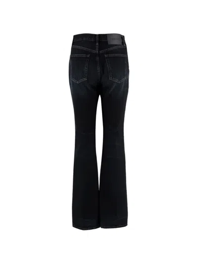 Haikure Button-up Flared Jeans In Black