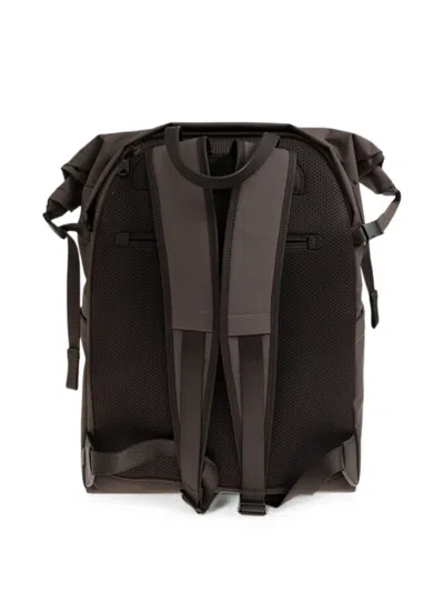 Paul Smith Roll-top Logo-print Backpack In Brown