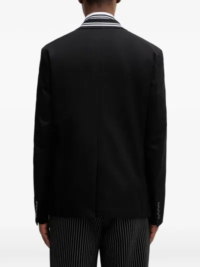 Fred Perry Single-breasted Blazer In Black